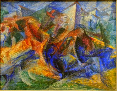 Horse + Rider + Apartment house, by Umberto Boccioni, c. 1913-1914 - Galleria nazionale d'arte moderna - Rome, Italy - DSC05494