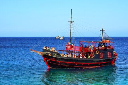 Pirate ship blue summer photo