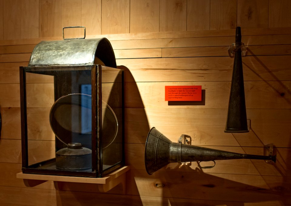 Horns and Headlight from C and O Canal boat Museum
