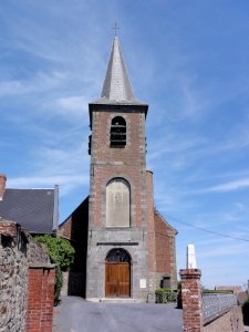 Houdain-lez-Bavay (Nord, Fr) église, façade