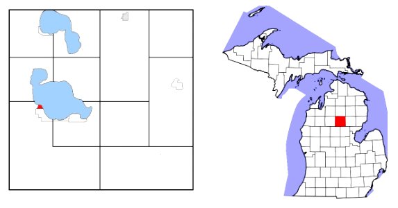 Houghton Lake Heights map