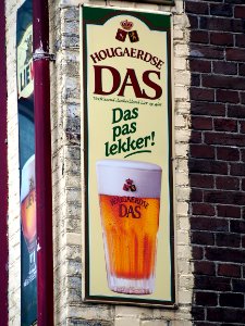 Hougaerdse DAS, emaille reclamebord, Bier Reclamemuseum