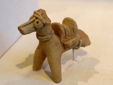 Horse with saddle, Amuq Valley, Tell Judaidah, Amuq J, Early Bronze Age IV, 2300-2000 BC, found in Amuq P level, ceramic - Oriental Institute Museum, University of Chicago - DSC07642