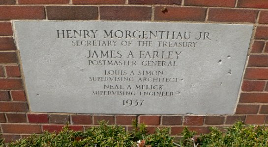 Horton, KS post office cornerstone 1