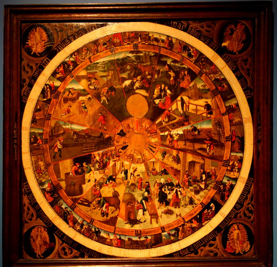 Hour and Calendar Dial, Brabant, c. 1500, view 1 - Museum M - Leuven, Belgium - DSC05130