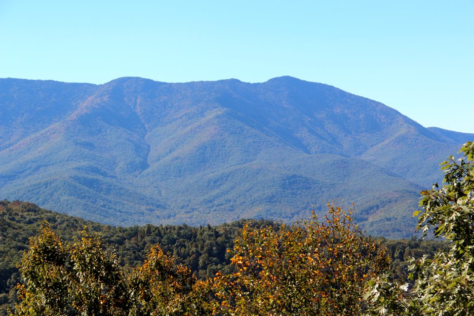 Horse Rock, Celo Knob from Three Knob Overlook, Oct 2016