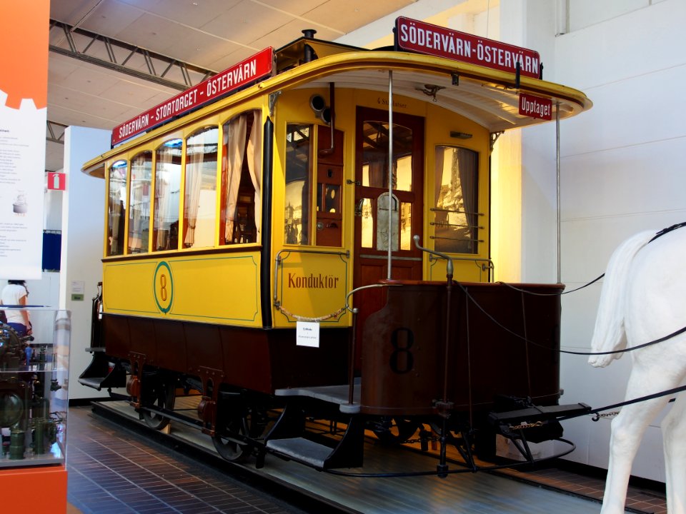 Horsecar or horse-drawn tram line 8 Södervärn-Östervärn, pic1