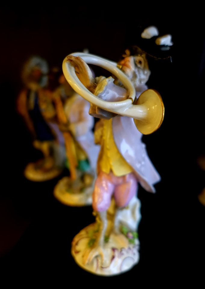Horn player - Meissen Monkey Band - Musei Capitolini - Rome, Italy - DSC05947