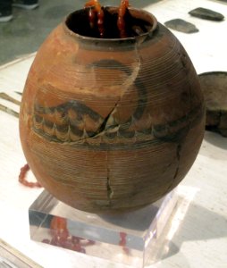 Horned figure on pottery. Pré-Indus civilization. Kashmir