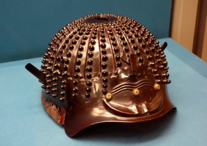 Hoshikabuto style helmet bowl with 25 ridges, Kamakura period, 13th century - Tokyo National Museum - DSC05909