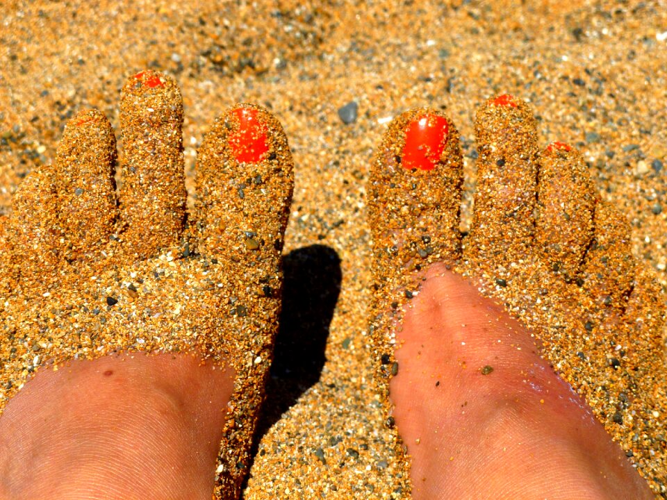 Beach barefoot summer