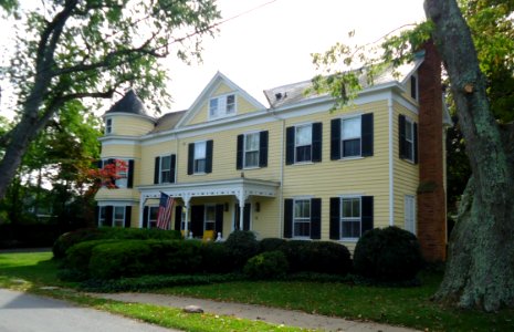 House with trees and shrubberies in Oldwick New Jersey