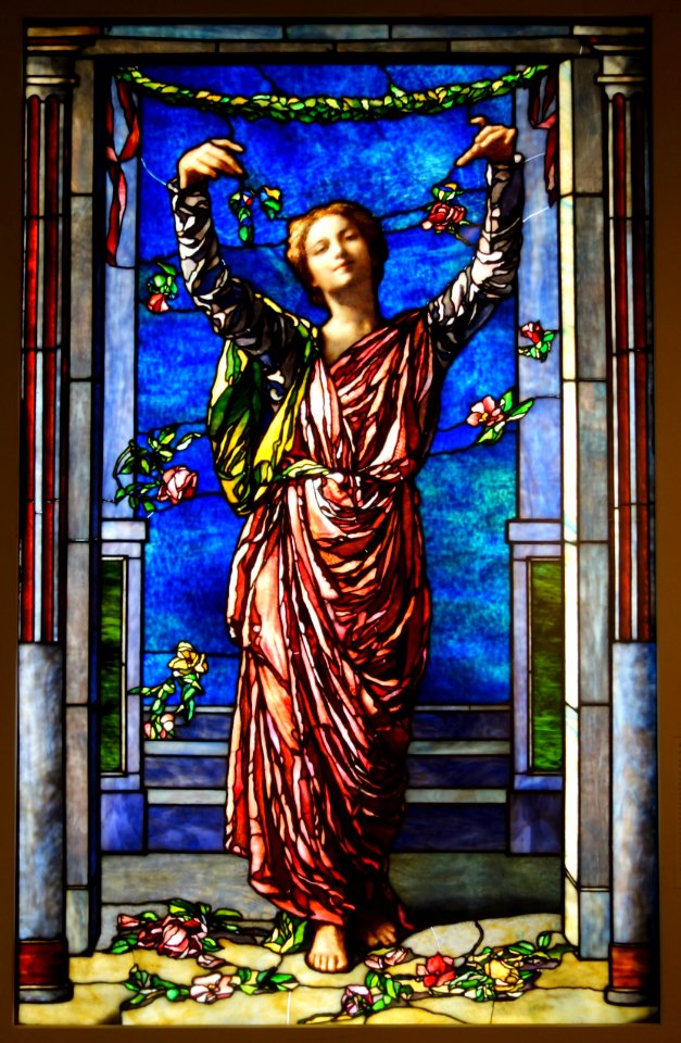 Hospitalitas by John La Farge, 1906-1907, glass and lead - Brooklyn Museum - DSC09186
