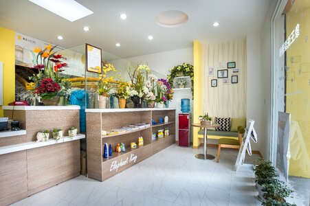 Indoor design the front desk
