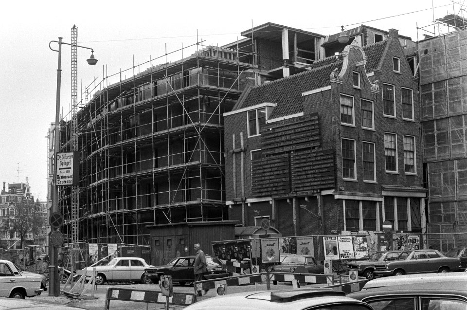 Hotel en kantoorbouw in Amsterdam, sloop grachtenhuizen aan het Singel, Sonesta , Bestanddeelnr 927-1936
