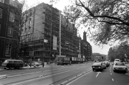 Hotel en kantoorbouw in Amsterdam, sloop grachtenhuizen aan Prinsensgracht, Mari, Bestanddeelnr 927-1937