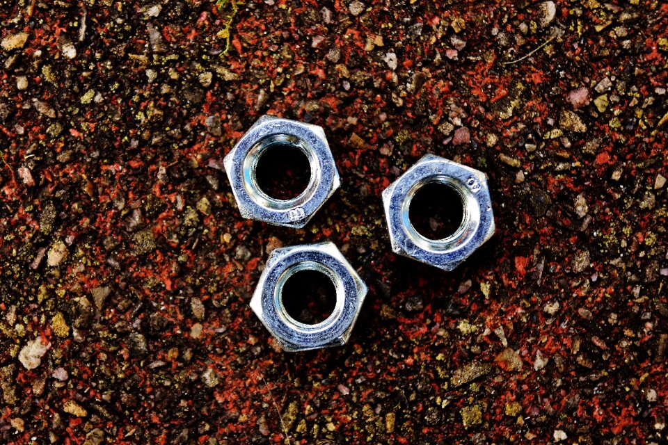 Hex bolt construction material silver