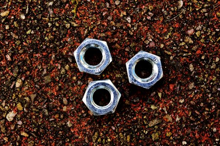 Hex bolt construction material silver