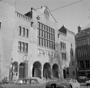 Hoofdingang van de Beurs van Berlage aan het Beursplein, Bestanddeelnr 254-5146