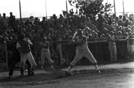 Honkbal Sparta tegen Haarlem Nicols , Beidschat (Nicols) aan slag, Bestanddeelnr 924-7984