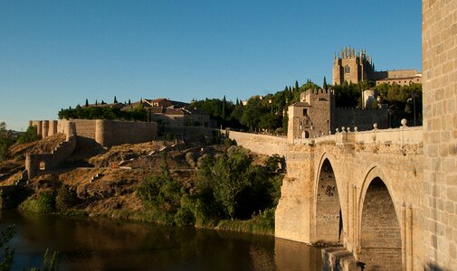 Toledo bridge ramparts