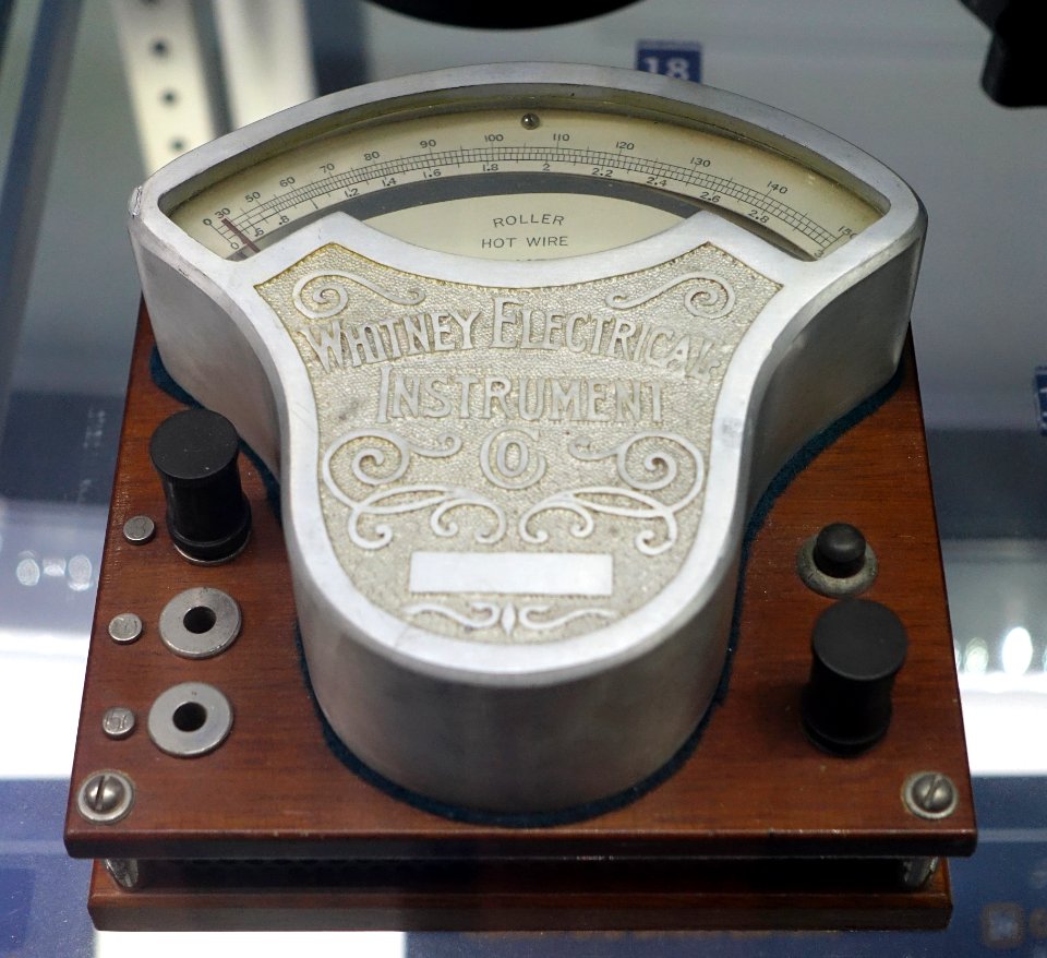 Hot Wire Voltmeter, Whitney Electrical Instrument, 1880 - Museum of Science and Industry (Chicago) - DSC06542