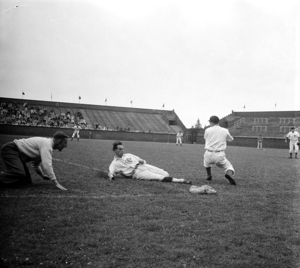 Honkbal Nederland tegen Belgie 6-0 in Ajaxstadion, Bestanddeelnr 904-6309