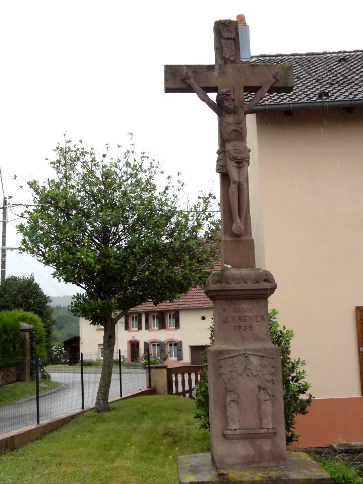 Hommert (Moselle) croix de chemin A