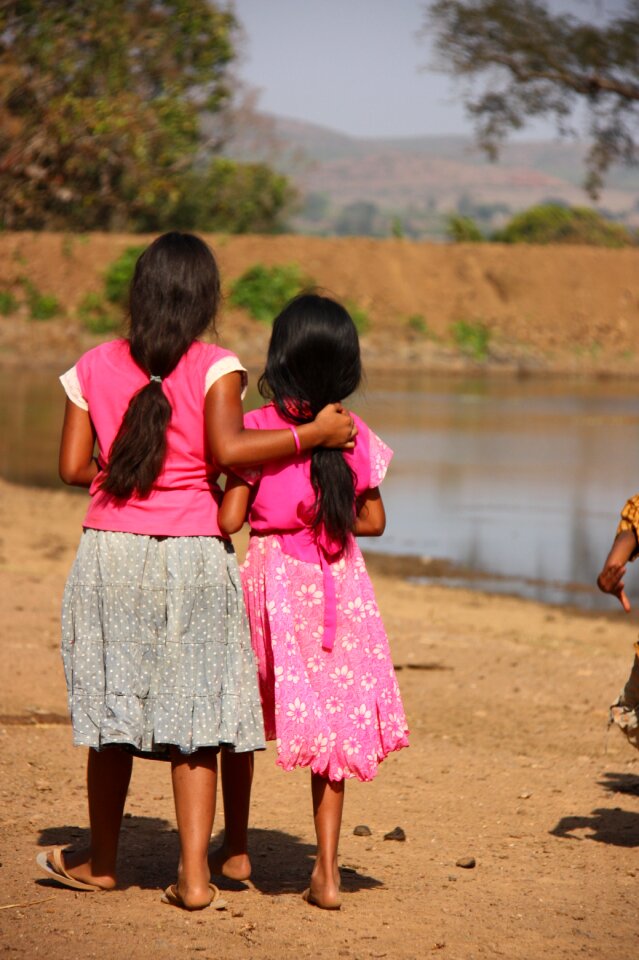Girl village long hair