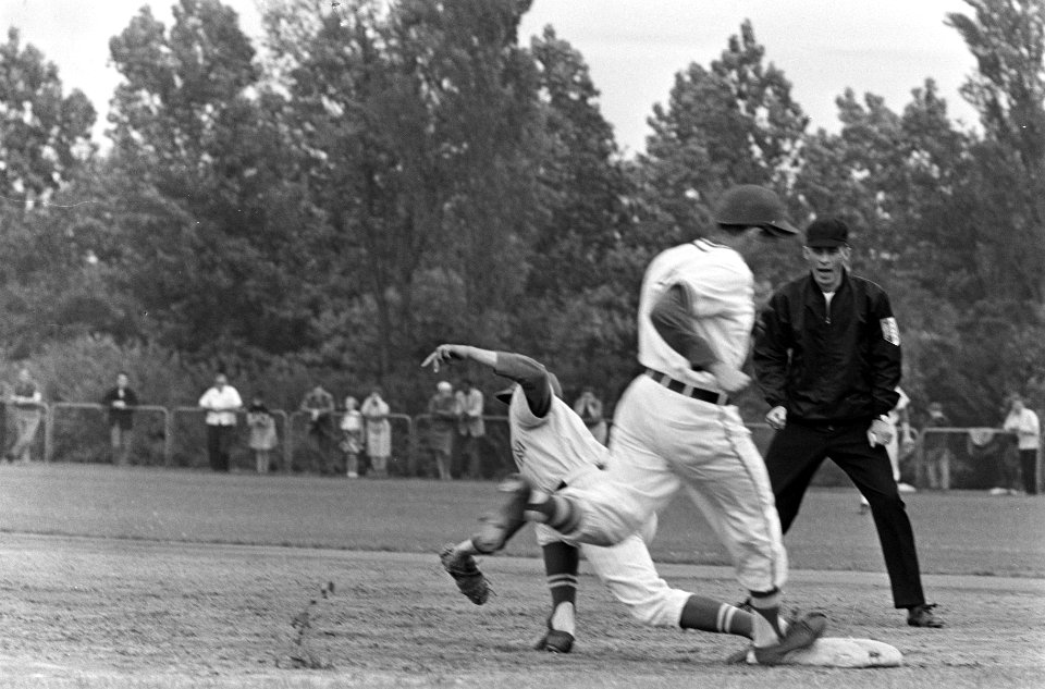 Honkbal Ajax tegen Haarlem Nicols , spelmomenten, Bestanddeelnr 919-2241