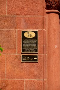 Hooper Mansion plaque - 448 Beacon Street, Boston, Mass - DSC06094