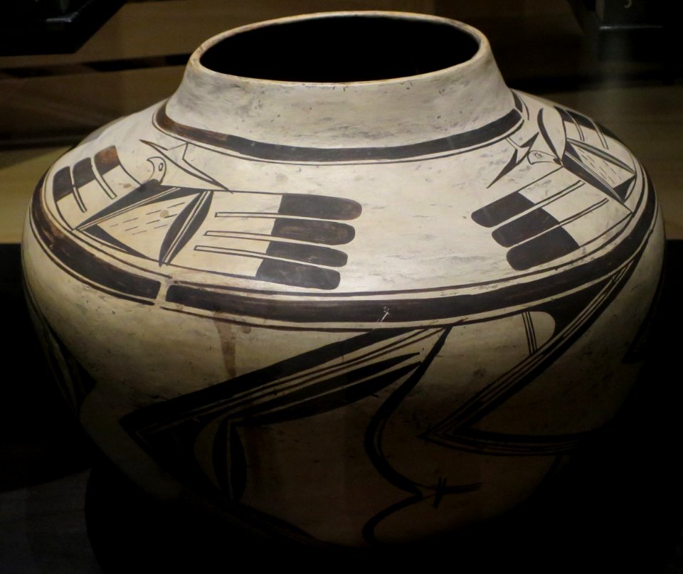Hopi jar decorated with stylized birds, 1905-1910, Heard Museum