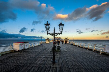 Cromer pier in the evening seascape photo