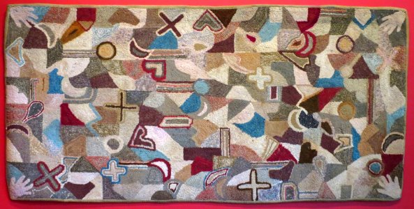 Hooked rug, United States, Honolulu Museum of Art, 403.1