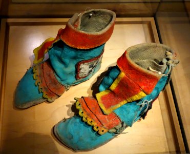 Hopi boots for Kachina dancer, southwestern United States, c. 1890 - Bata Shoe Museum - DSC00182