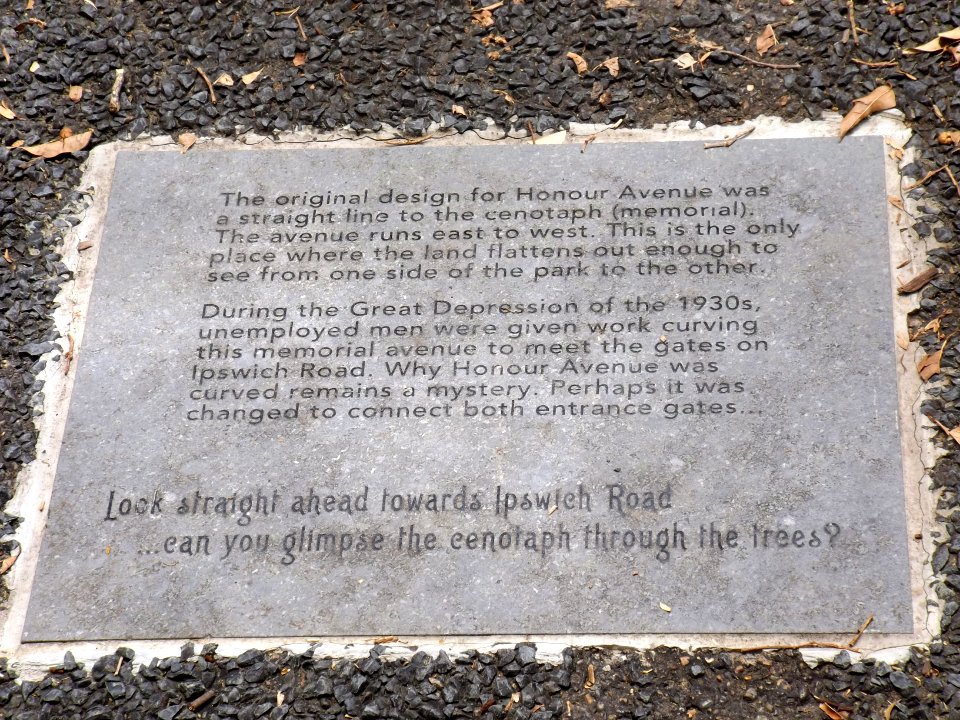 Honour Avenue plaque Yeronga Memorial Park
