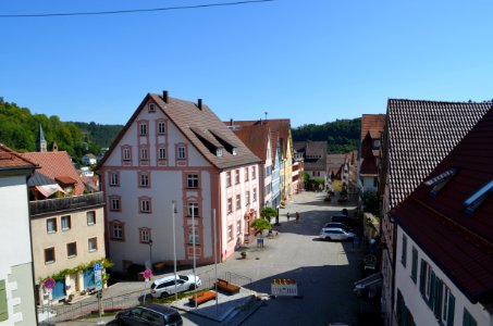 Horb am Neckar, Marktplatz von der Stiftskirche