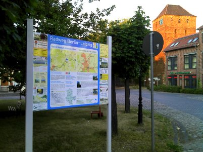 Infotafel RBL -Standort Zahna Markt- Ende Juli 2013