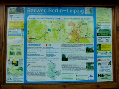Infotafel RBL -Standort Zahna Bauernmuseum- Ende Juli 2013