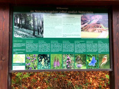 Infotafel Naturschutzgebiet Urfttal nördich Nettersheim