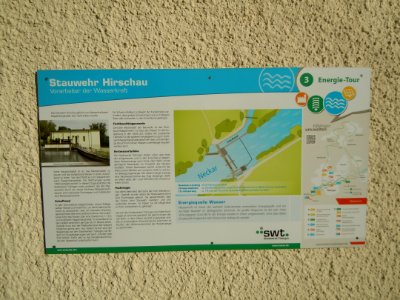 Infotafel Stauwehr Hirschau
