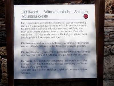 Infotafel zum Soleresevoir der Saline in Bad Sulza