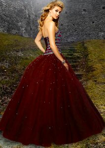 Blonde hair vintage gown