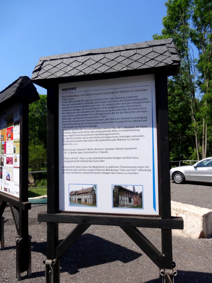 Infotafel zur Geschichte der Saline in Bad Sulza