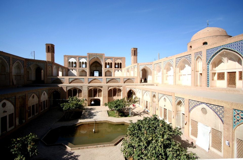 Inner courtyard of Agha Bozorg Mosque in Kashan, Iran 03