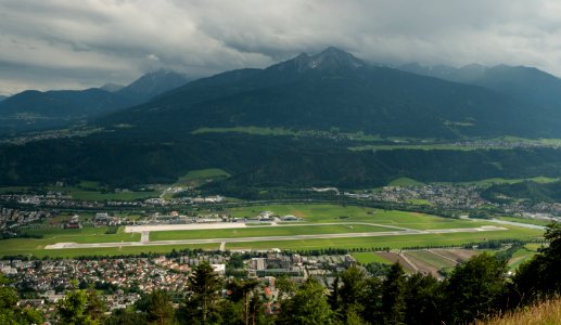 Innsbruck airport with Nockspitze