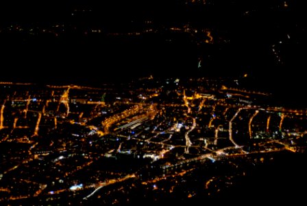 Innsbruck at night from Seegrube
