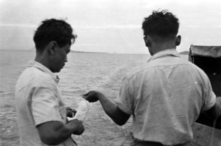 Inheemse mannen houden touwen vast, Bestanddeelnr 190-3-5