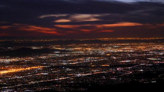 Inland empire valley sunset san bernardino mountains