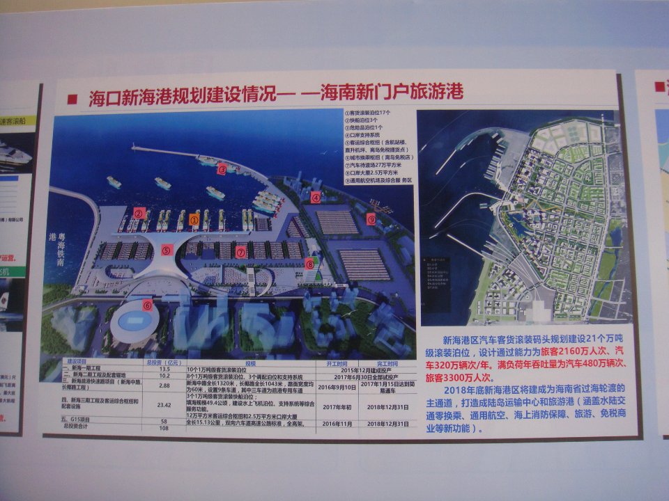 Information sign at Haikou Port New Seaport - 04